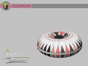 Sims 4 — Erin Round Pillow by NynaeveDesign — Erin Dining Room Decor - Round Pillow Located in: Decor - Miscellaneous