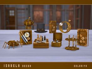 Sims 4 — Isabela Decor set by soloriya — Set of decorative objects for your steampunk or industrial houses. Includes 9