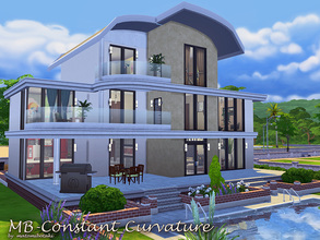 Sims 4 — MB-Constant_Curvature  by matomibotaki — Large family houae with stylish and modern ambience. Details: Stylish