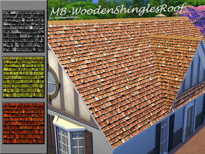 Sims 4 — MB-WoodenShringlesRoof by matomibotaki — MB-WoodenShringlesRoof, wooden , strong uesed shingle roof with new