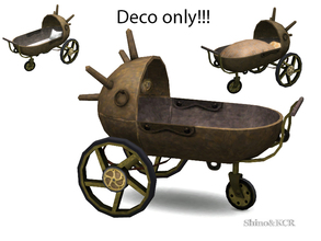 Sims 4 — Bedroom Steampunk - Baby Crip Deco only by ShinoKCR — crafted by hand and heart Furniture for your Steampunk