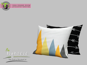 Sims 3 — Erin Throw Pillow by NynaeveDesign — Erin Dining Room Decor - Throw Pillow Located in: Decor - Miscellaneous