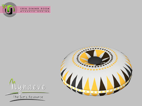 Sims 3 — Erin Round Pillow by NynaeveDesign — Erin Dining Room Decor - Round Pillow Located in: Decor - Miscellaneous