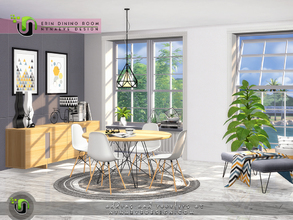 Sims 4 — Erin Dining Room by NynaeveDesign — Turn a small dining room into a focal point of your sim's house. The dining