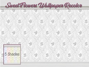 Sims 4 — Sweet Flowers Wallpaper Recolor by Beatrice_e — All of my wallpapers are recolored from Base Game.