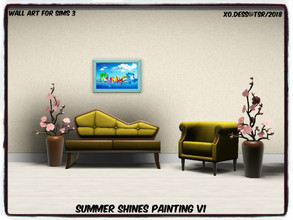 Sims 3 — Dess_Summer Shines. PV1* by Xodess — This is a single file painting and it is part of the 'SUMMER SHINES'
