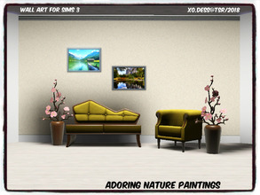 Sims 3 — Dess_Adoring Nature. SET* by Xodess — This set consists of two single file paintings for those Nature sims! In