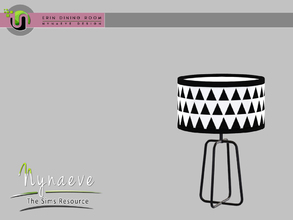 Sims 3 — Erin Table Lamp by NynaeveDesign — Erin Dining Room - Erin Table Lamp Located in: Lighting - Table Lamp Price:
