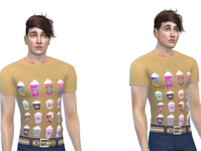 Sims 4 — Frappucino Tshirt For Men by ilaydase — We all love those beverages I guess..