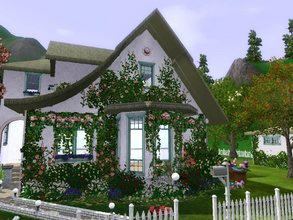 Sims 3 — Romance Cottage by sgK452 — This house looks small ... is not! Nestled in the hills and on the edge of the