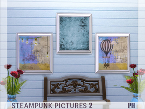 Sims 4 — Steampunk Paintings 2 by Pinkfizzzzz — Pretty pictures for your steampunk loving sim. In 3 different pictures :)
