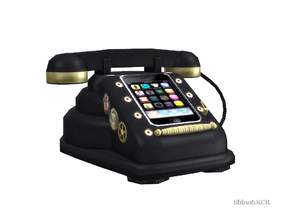 Sims 4 — Living Steampunk - Table Phone Deco by ShinoKCR — crafted by hand and heart Furniture for your Steampunk Home in