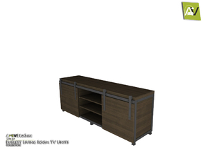 Sims 4 — Everett Industrial TV Unit Main Cabinet by ArtVitalex — - Everett Industrial TV Unit Main Cabinet -