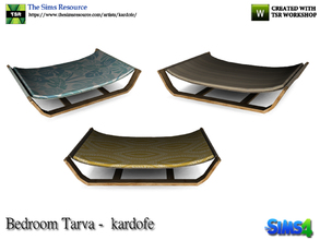 Sims 4 — kardofe_Bedroom Tarva_Bed for large pets by kardofe — Bed for large pets, it's like a beach hammock, in wood and