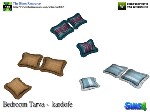 Sims 4 — kardofe_Bedroom Tarva_Cushions by kardofe — Cushions to put on the bed, do not need trick, in three color