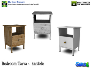 Sims 4 — kardofe_Bedroom Tarva_EndTanble by kardofe — Wooden bedside table, inspired by the Ikea Tarva nightstand, in