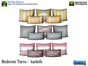 Sims 4 — kardofe_Bedroom Tarva_Sofa cushions by kardofe — Group of cushions to put on the sofa, no trick, in three color