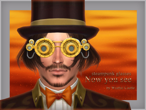 Sims 4 — Now you see - steampunk glasses by WistfulCastle — Now you see - steampunk glasses for male and female sims,