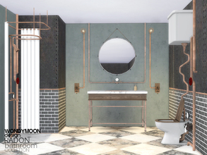 Sims 4 — Radon Bathroom by wondymoon — - Radon Bathroom - Wondymoon|TSR - Creations'2018 - Set Contains -Sink -Mirror