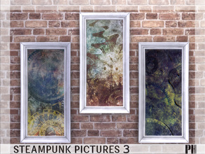 Sims 4 — Steampunk Pictures 3 by Pinkfizzzzz — Pretty pictures for your steampunk loving sim. In 3 different pictures :)