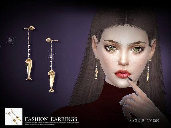Sims 4 — S-Club LL ts4 earring 201809 by S-Club — New earrings for female, hope you like, thank you.