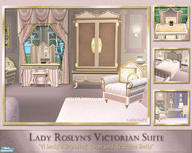 Sims 2 — Lady Roslyn\'s Victorian Suite by Cashcraft — A Victorian Lady\'s Dressing Room and Bedroom Suite--an elegant