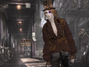 Sims 4 — ZYRN - Steampunk - Shirt (Updated 10/09/19) by Helsoseira — Name : ZYRN Style : Steampunk Shirt Sub part Type :