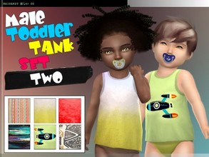 Sims 4 — MaleToddlerTank_Set_2 - Toddlers SP needed by -KaiSims- — 6 Toddler Graphic Tank Sets for your Male Sims.~