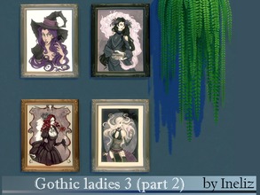 Sims 4 — Gothic ladies 3 (part 2) by Ineliz — Original images belongs to IrenHorrors (http://irenhorrors.deviantart.com).