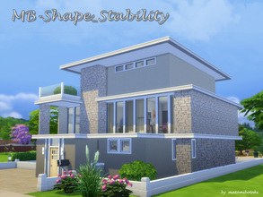 Sims 4 — MB-Shape_Stability by matomibotaki — modern cube style house, chic and stylish architecture with friendly