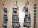 Sims 4 — Melina by _Simalicious_ — Etnic dress for everyday and party Teen to elder, 8 swatches New mesh, all lods