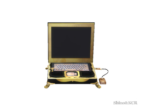 Sims 4 — Study Steampunk - Laptop by ShinoKCR — crafted by hand and heart Furniture for your Steampunk Home