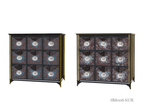 Sims 4 — Study Steampunk - Cabinet  by ShinoKCR — crafted by hand and heart Furniture for your Steampunk Home in