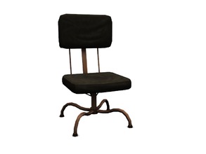 Sims 4 — Barclay Office Chair by sim_man123 — An old-fashioned office chair made of copper pipes and worn leather.