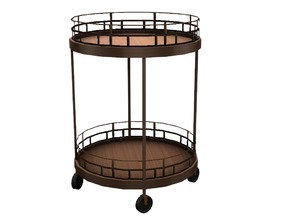 Sims 4 — Barclay Serving Cart by sim_man123 — A small copper serving cart.
