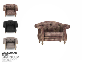Sims 4 — Strontium Living Chair by wondymoon — - Strontium Living Room - Living Chair - Wondymoon|TSR - Creations'2018