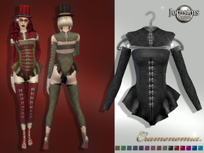 Sims 4 — Cramenomia outfit by jomsims — cramenomia outfit For her in 15 shades. style, steampunk. Corset lined, short