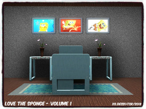 Sims 3 — Dess_Love The Sponge. V1* by Xodess — This is a single file of three separate paintings, it is part of the 'LOVE