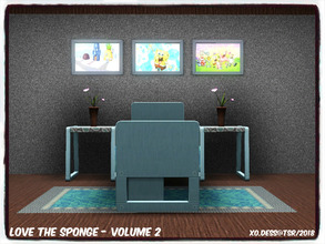 Sims 3 — DDxx_Love The Sponge V2 by Xodess — This is a single file of three separate paintings, it is part of the 'LOVE