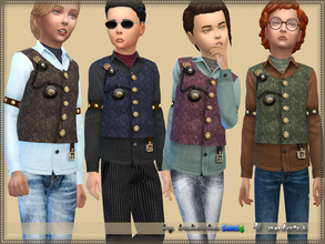 Sims 4 — Steampunk Shirt  by bukovka — A steampunk vest, for boys children. It is automatically installed, a new mesh is
