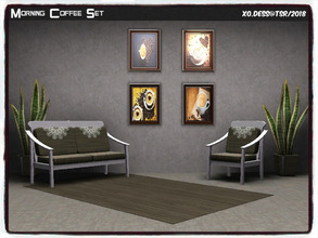 Sims 3 — Dess_Morning Coffee. SET* by Xodess — This set consists of four single file paintings for those Coffee drinkers!