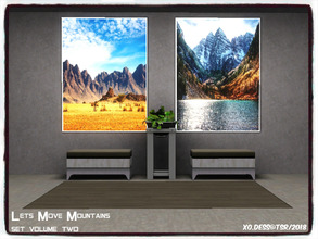Sims 3 — Dess_Lets Move Mountains. SETV1* by Xodess — This set consists of two single file paintings, based around the