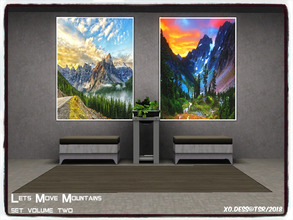 Sims 3 — Dess_Lets Move Mountains. SETV2* by Xodess — This set consists of two single file paintings, based around the