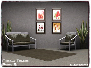 Sims 3 — Dess_Christmas Thoughts. SET* by Xodess — This set consists of four single file paintings based around