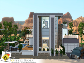 Sims 3 — Oystex Biosa by Onyxium — On the first floor: Living Room | Dining Room | Kitchen | Bathroom | Garage On the