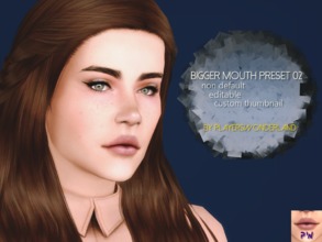 Sims 4 — Bigger Mouth Preset 02 by PlayersWonderland — This is my next new mouth preset! It has been made to make the