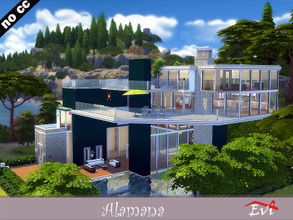 Sims 4 — Alamana by evi — Alamana is a villa for a very big family created in four levels. It has five bedrooms a big