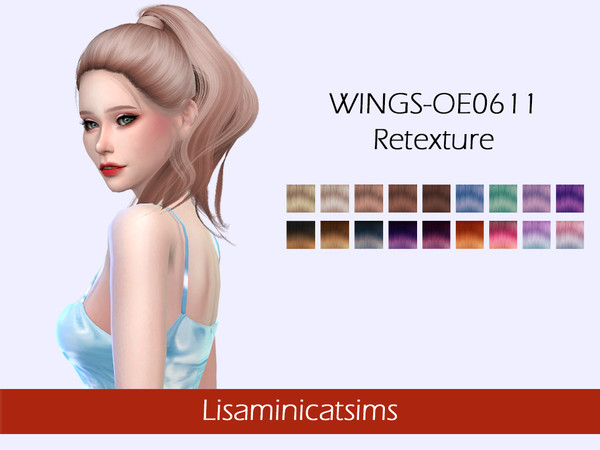 Sims 4 — LMCS WINGS-OE0611 Hair Retexture by Lisaminicatsims — LMCS WINGS-OE0611 Hair Retexture Mesh