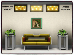 Sims 3 — Dess_Cheetah Love. ART* by Xodess — This is a single file painting of Cheetahs. It is part of the 'ANIMALS SET.