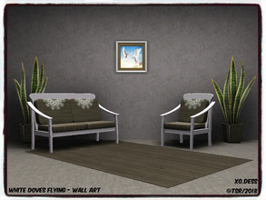 Sims 3 — Dess_White Doves Flying. ART* by Xodess — This is a single file painting of White Doves. It is part of the